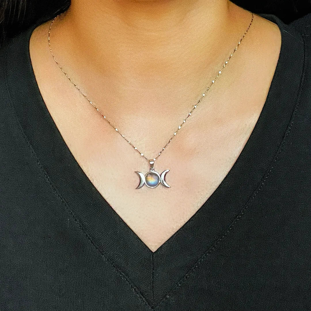 Collana Labradorite "Essenza Lunare" Argento