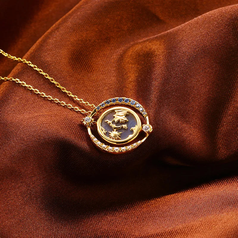 Collier Labradorite – Éclat Céleste, Argent Plaqué Or