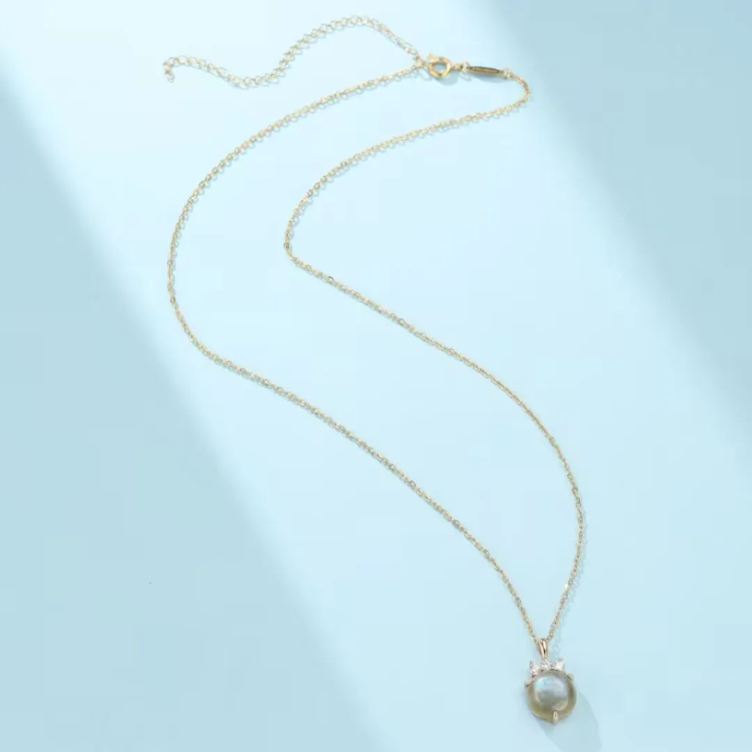 Collar Labradorita "Poder Misterioso" Plata Dorada Oro