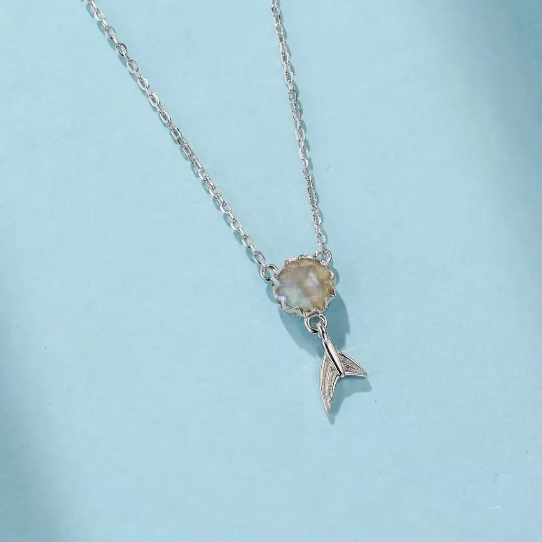 Collier Labradorite "Sirène Magique" Argent