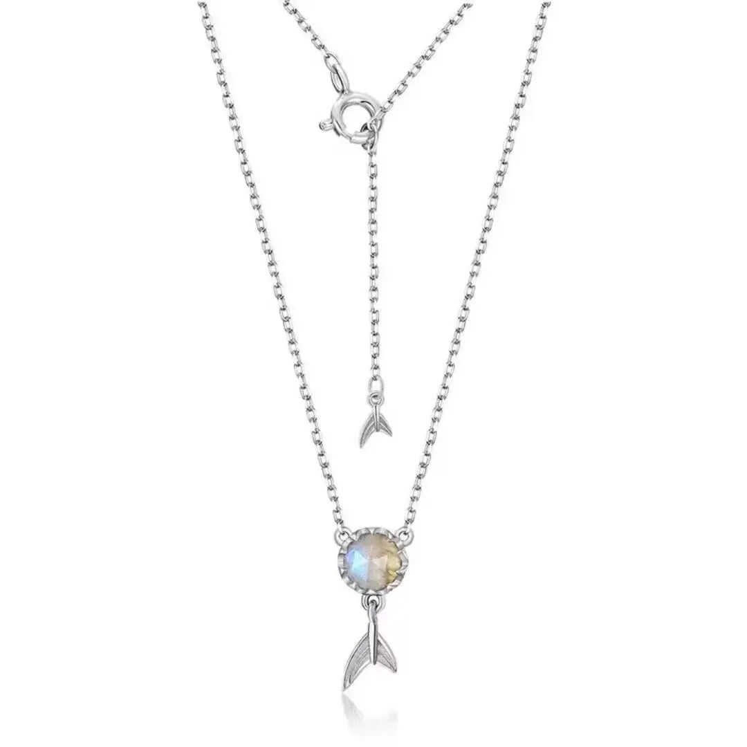 Collier Labradorite "Sirène Magique" Argent