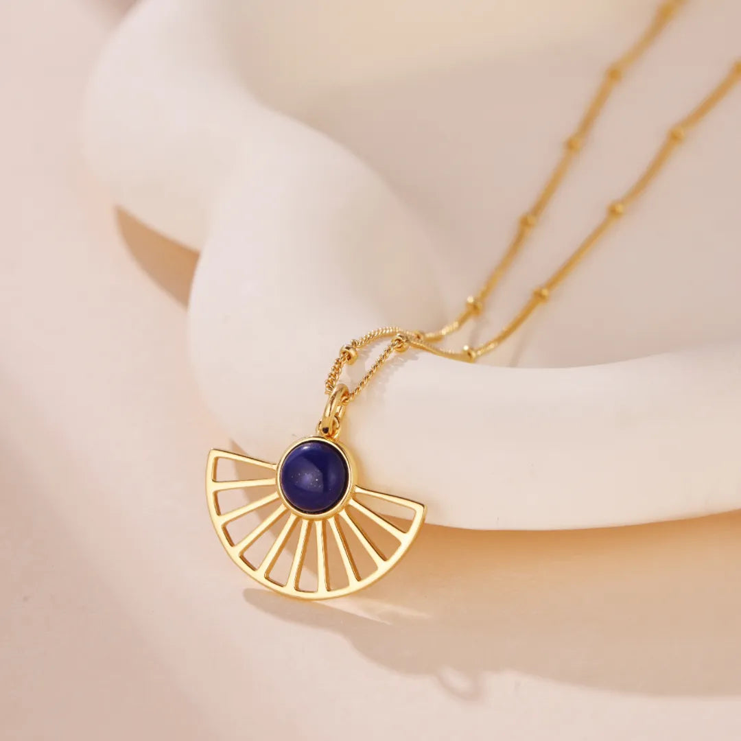 Collier Lapis Lazuli "Rayon d'Azur" Argent Doré Or