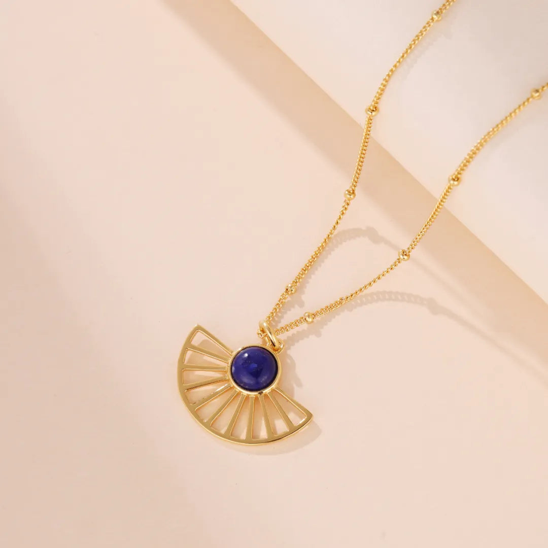 Collier Lapis Lazuli "Rayon d'Azur" Argent Doré Or