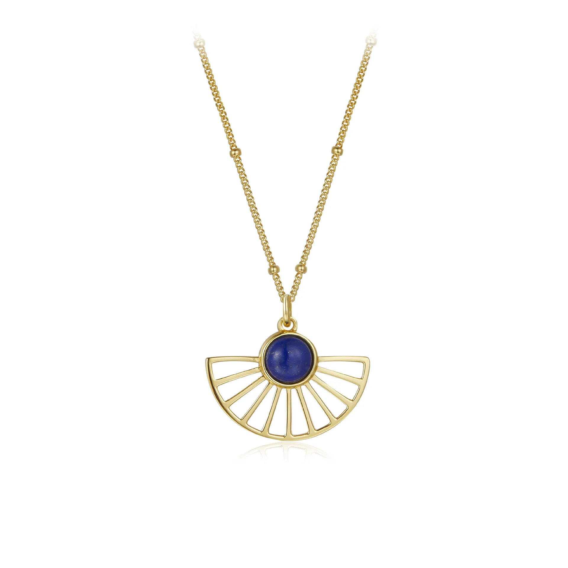 Collier Lapis Lazuli "Rayon d'Azur" Argent Doré Or