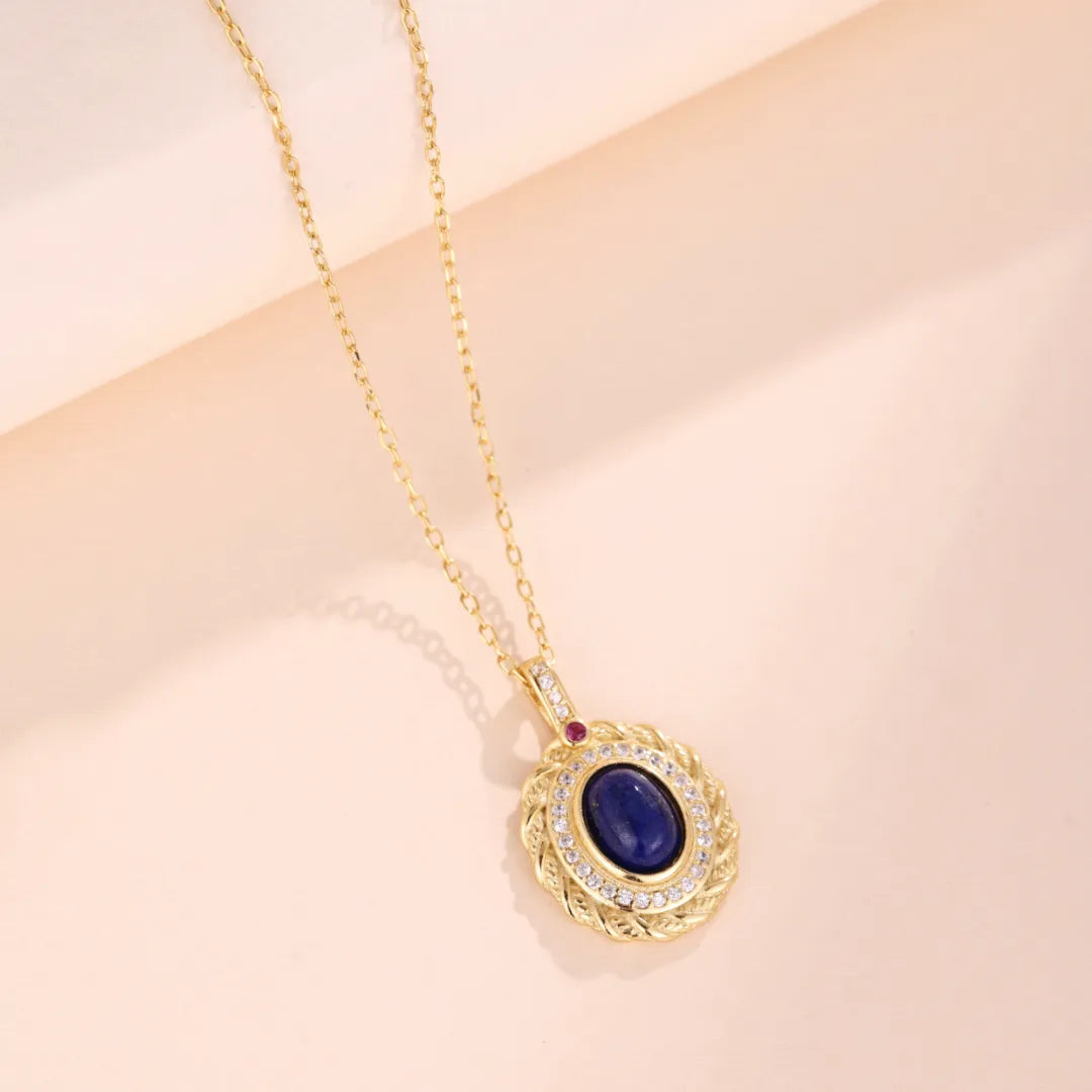Collier Lapis Lazuli "Splendeur Céleste" Argent Doré Or