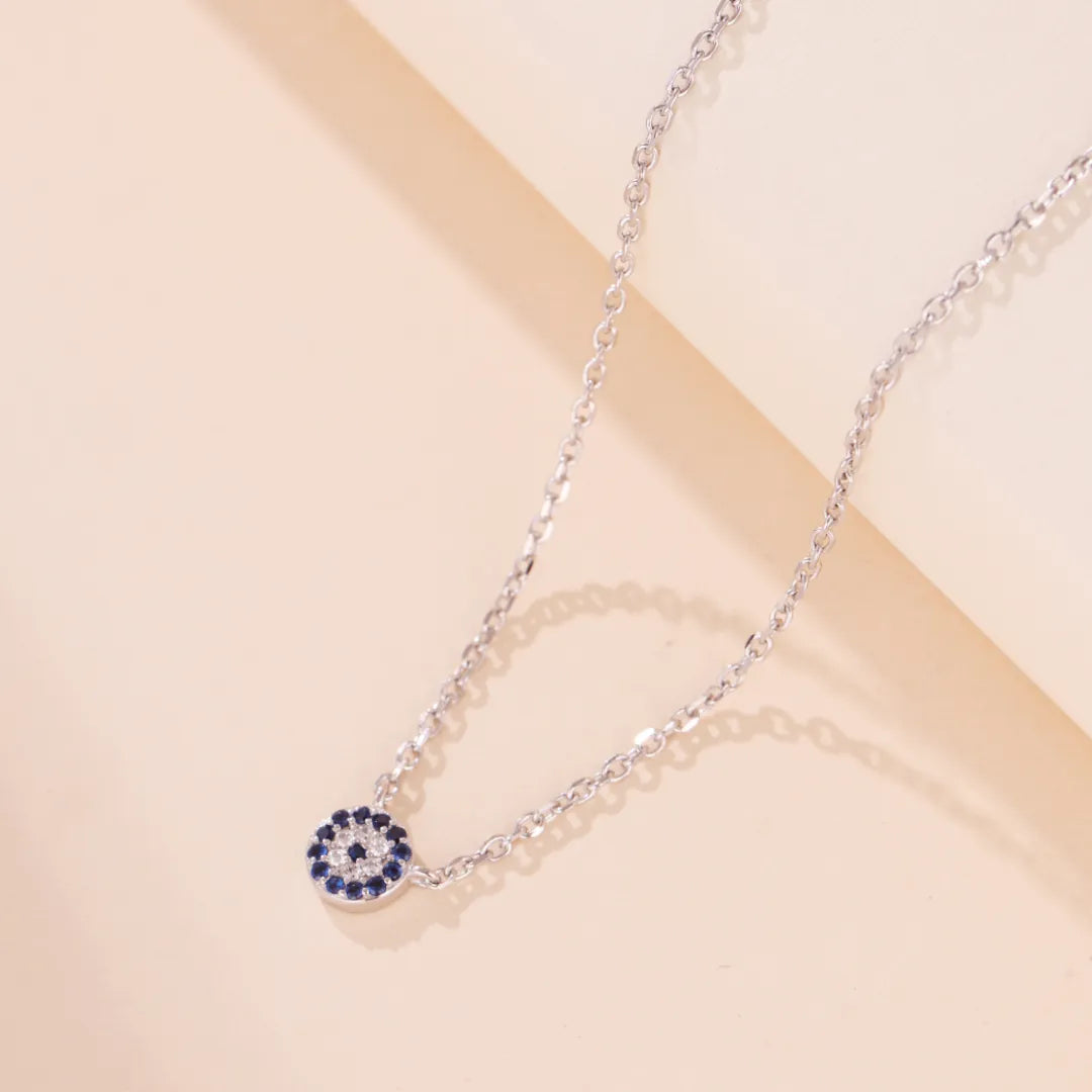 Collier Mauvais Œil "Gardien Charmant" Argent