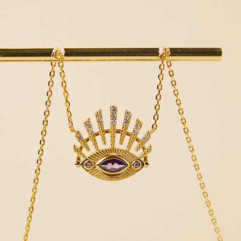 Collier Mauvais Œil "Protection Élégante" Argent Doré Or