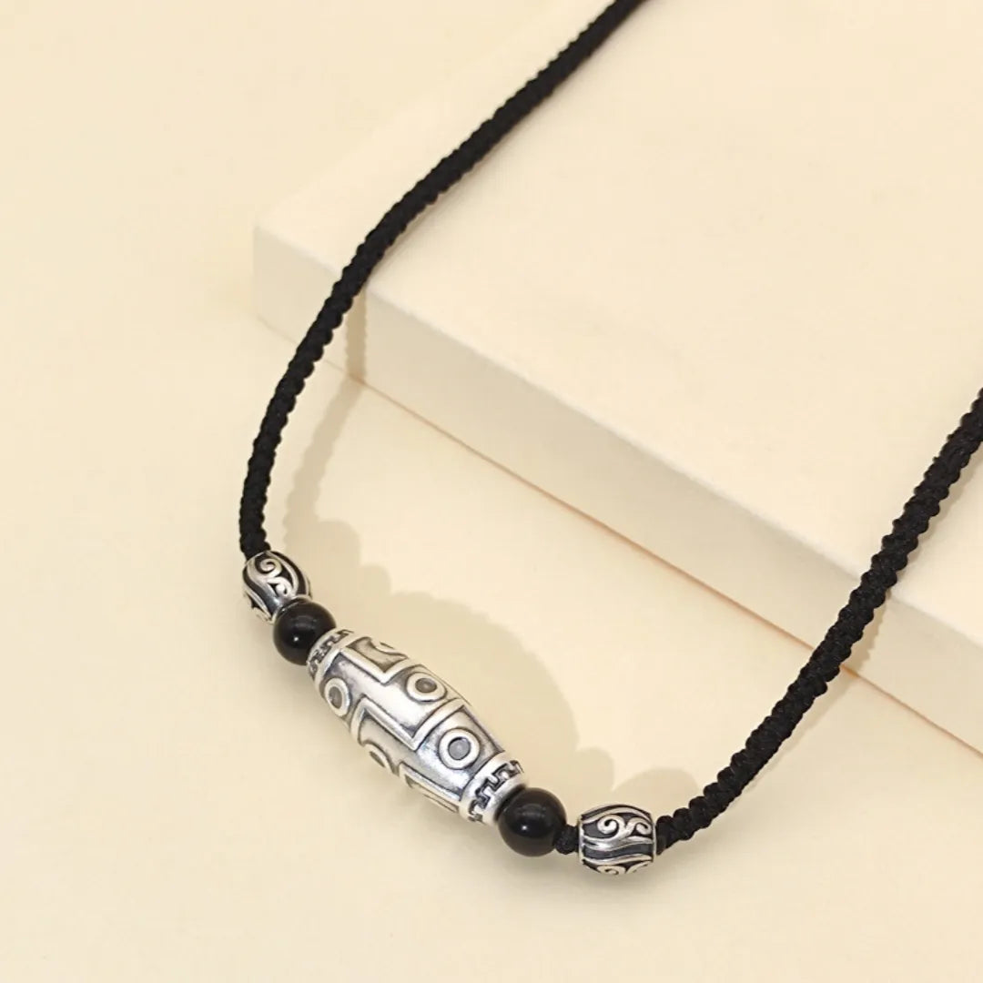 Collar Obsidiana "Poder Místico" Plata