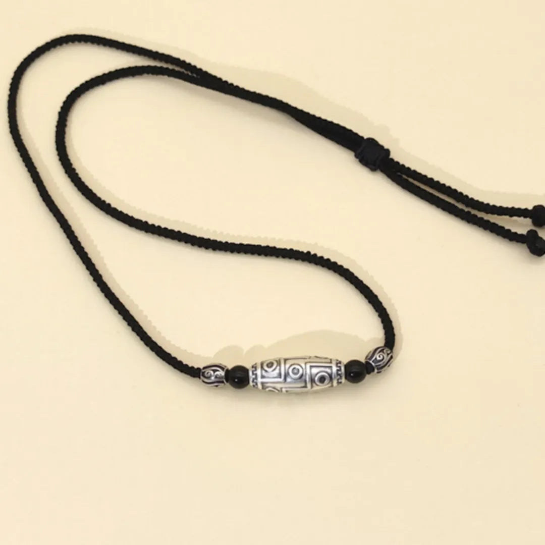 Collar Obsidiana "Poder Místico" Plata