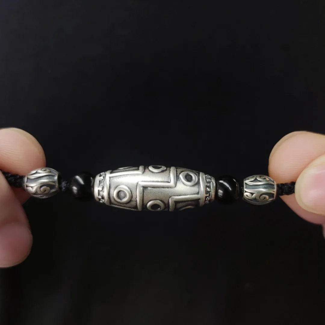 Collar Obsidiana "Poder Místico" Plata
