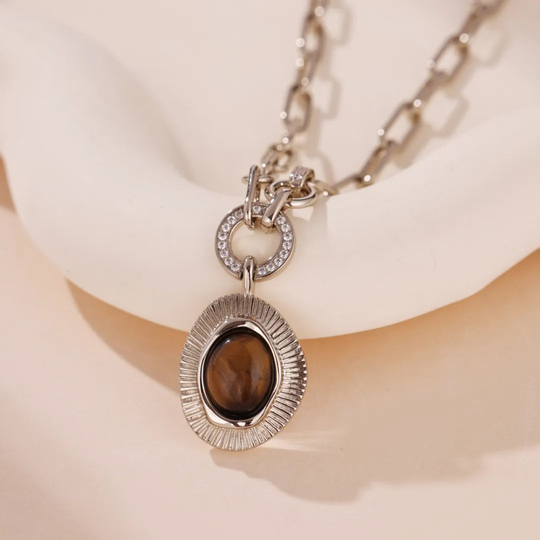 Collier Œil de Tigre "Belle Harmonie" Doré Or