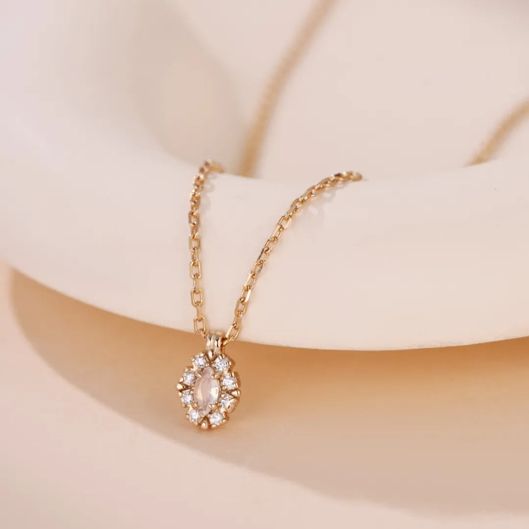 Collier Opale "Pureté Céleste" Argent Doré Or