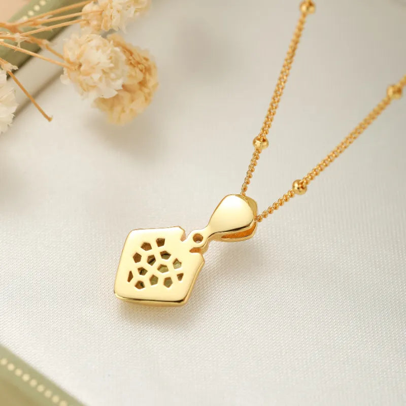 Collier Péridot "Charme Ciselé" Argent Doré Or
