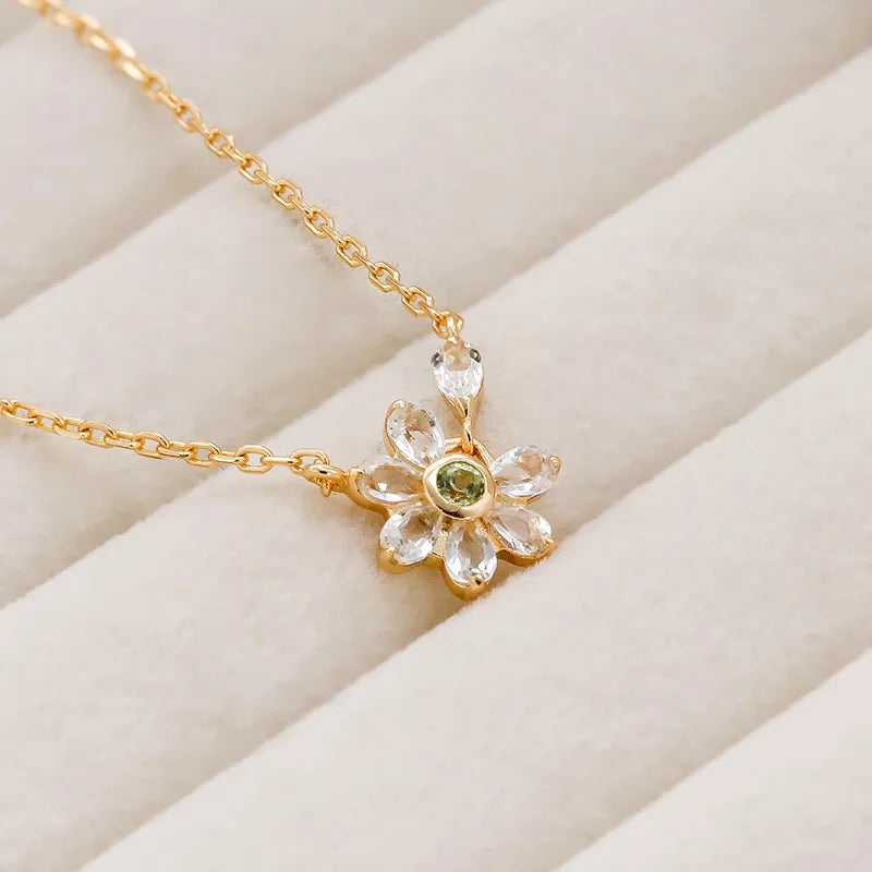 Collier Péridot et Topaze "Sérénité Intérieure" Argent Doré Or