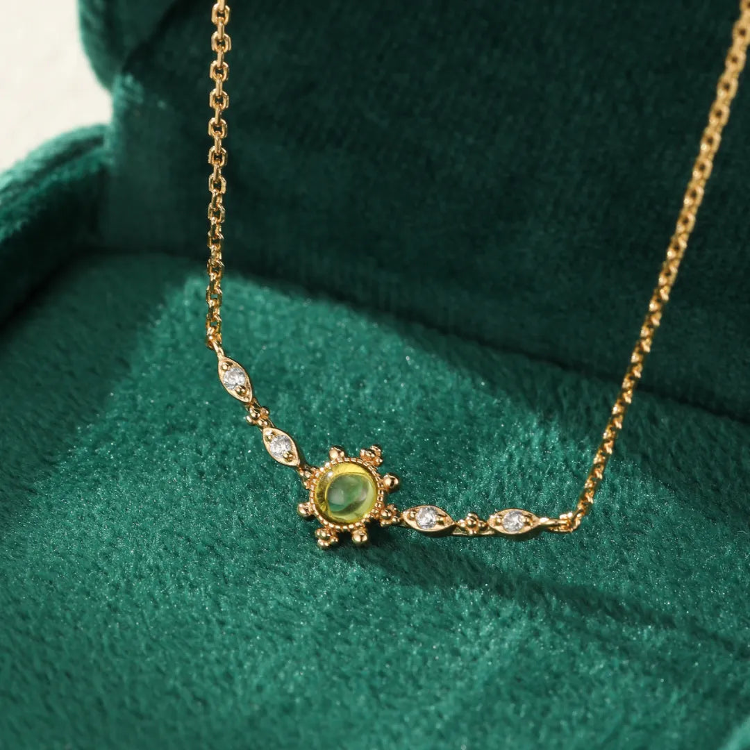 Collier Péridot "Force Lumineuse" Argent Doré Or