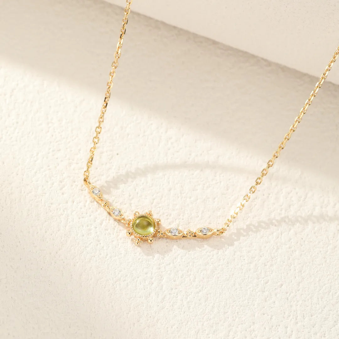 Collier Péridot "Force Lumineuse" Argent Doré Or