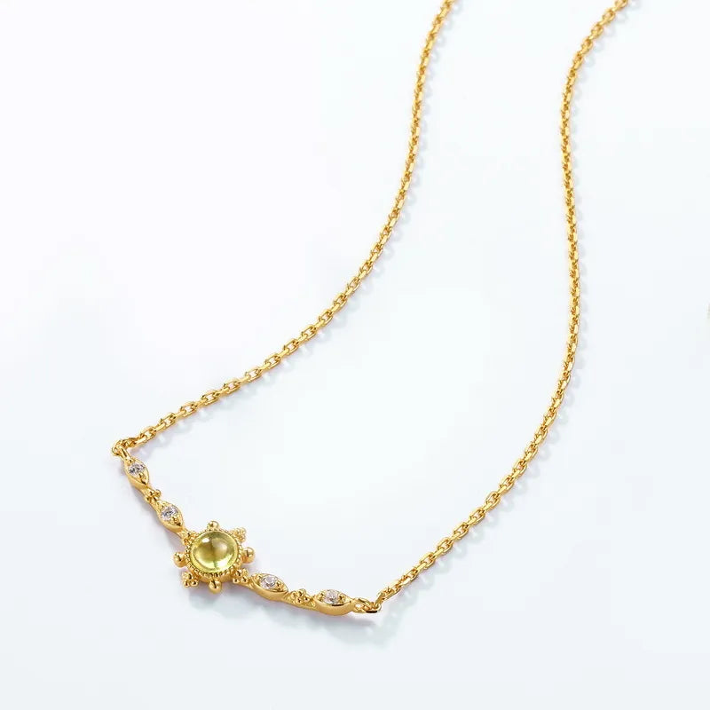 Collier Péridot "Force Lumineuse" Argent Doré Or