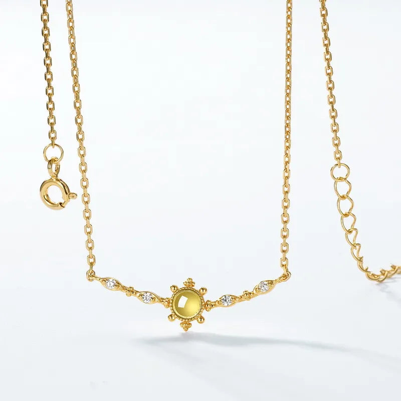 Collier Péridot "Force Lumineuse" Argent Doré Or