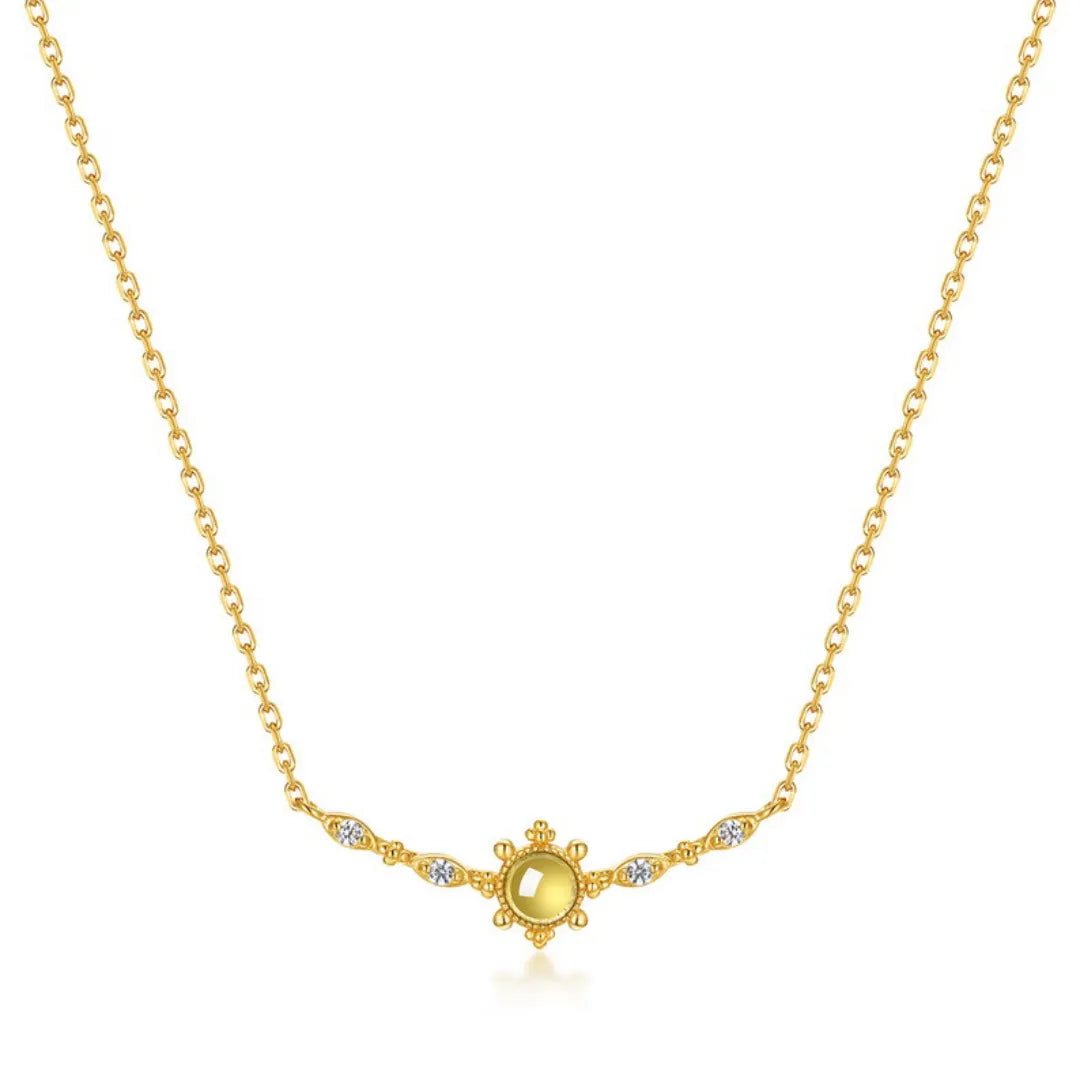 Collier Péridot "Force Lumineuse" Argent Doré Or