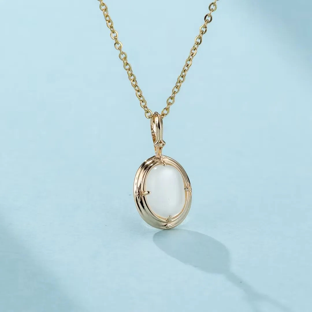 Moonstone Necklace "Antique Treasure" Gold-Plated Silver