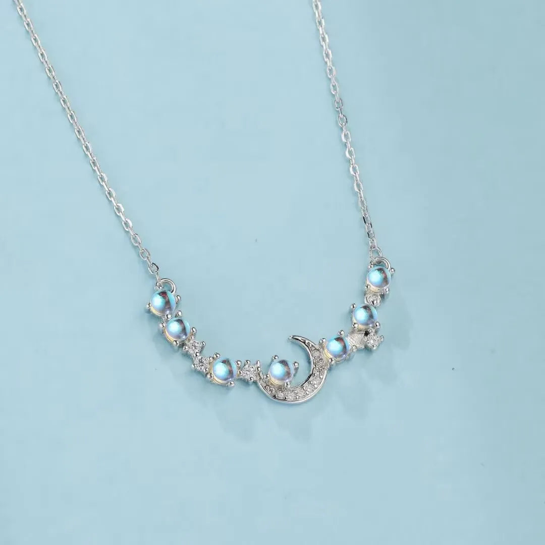 Moonstone Necklace "Nocturnal Journey" Silver
