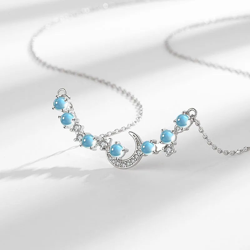 Moonstone Necklace "Nocturnal Journey" Silver