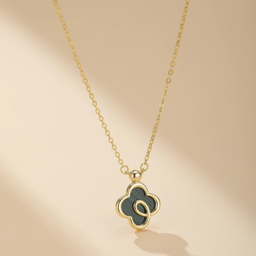 Collier Trèfle "Souffle de Nature" Argent Doré Or