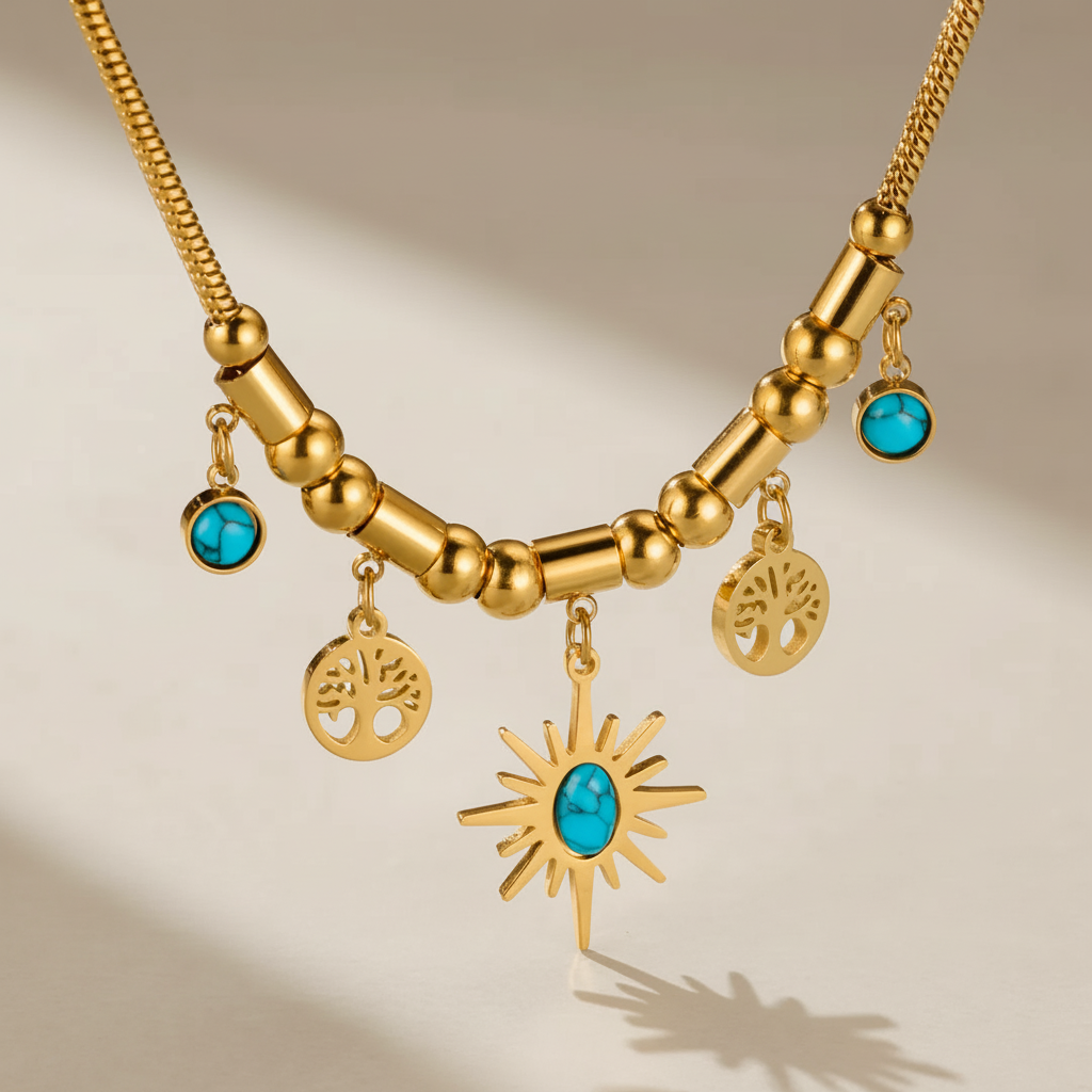 Collier Turquoise Arbre de Vie "Énergie Protectrice"