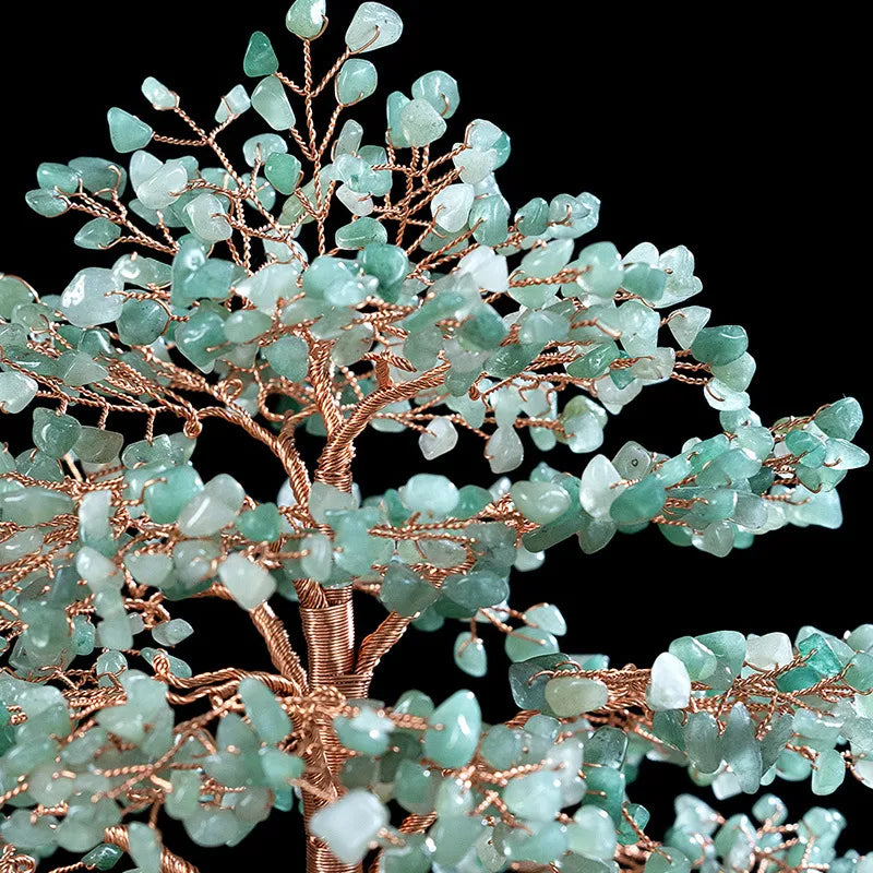Force de Nature – Grand Arbre de Vie Sapin en Aventurine Verte