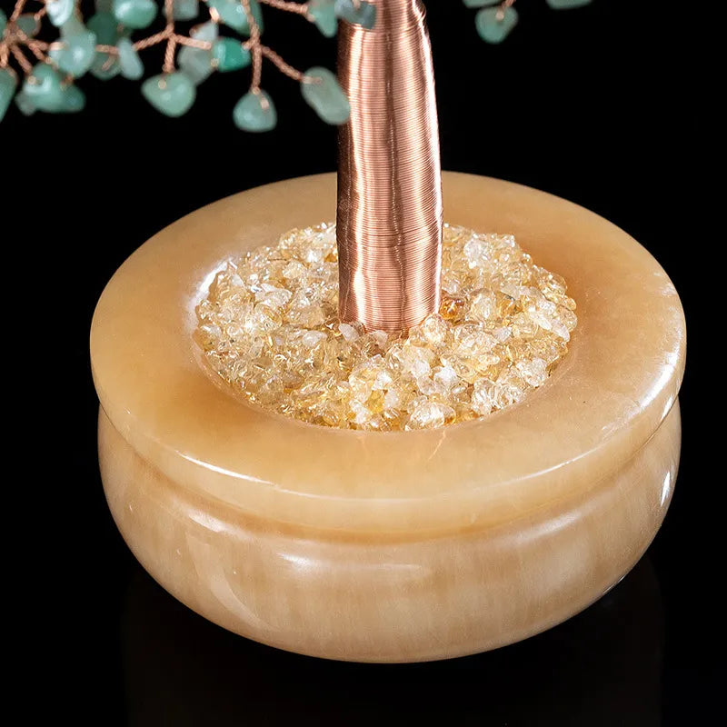 Force de Nature – Grand Arbre de Vie Sapin en Aventurine Verte