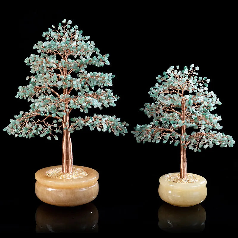 Force de Nature – Grand Arbre de Vie Sapin en Aventurine Verte