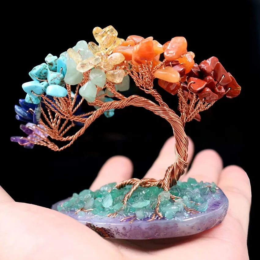 Gratitude – Arbre de Vie en Pierres de 7 Chakras