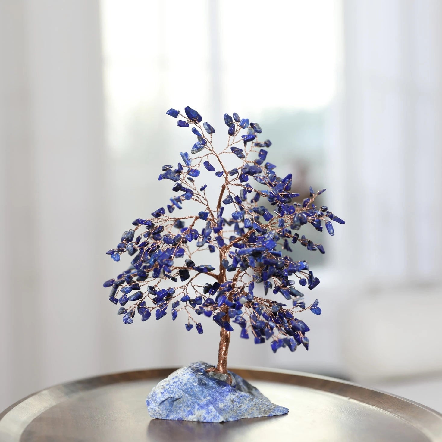 Harmonie - Lebensbaum aus Lapislazuli und klarem Quarz