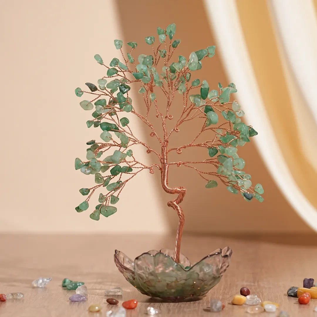 Joie Éternelle - Arbre de Vie en Pierres Naturelles