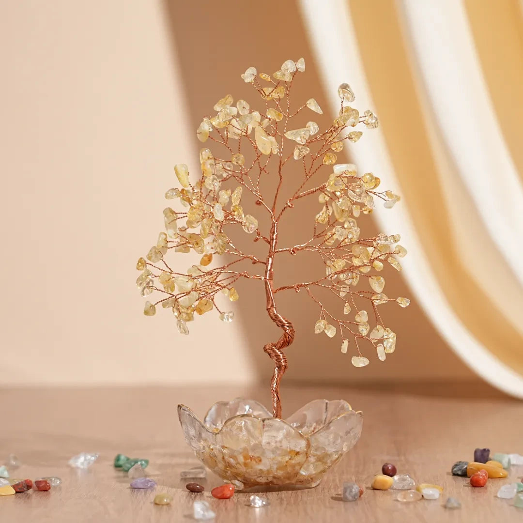 Joie Éternelle - Arbre de Vie en Pierres Naturelles