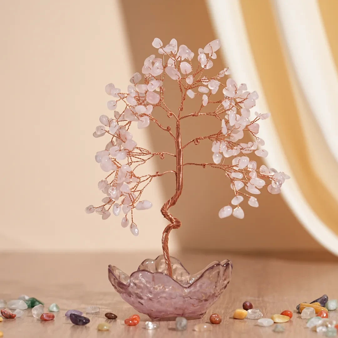 Joie Éternelle - Arbre de Vie en Pierres Naturelles