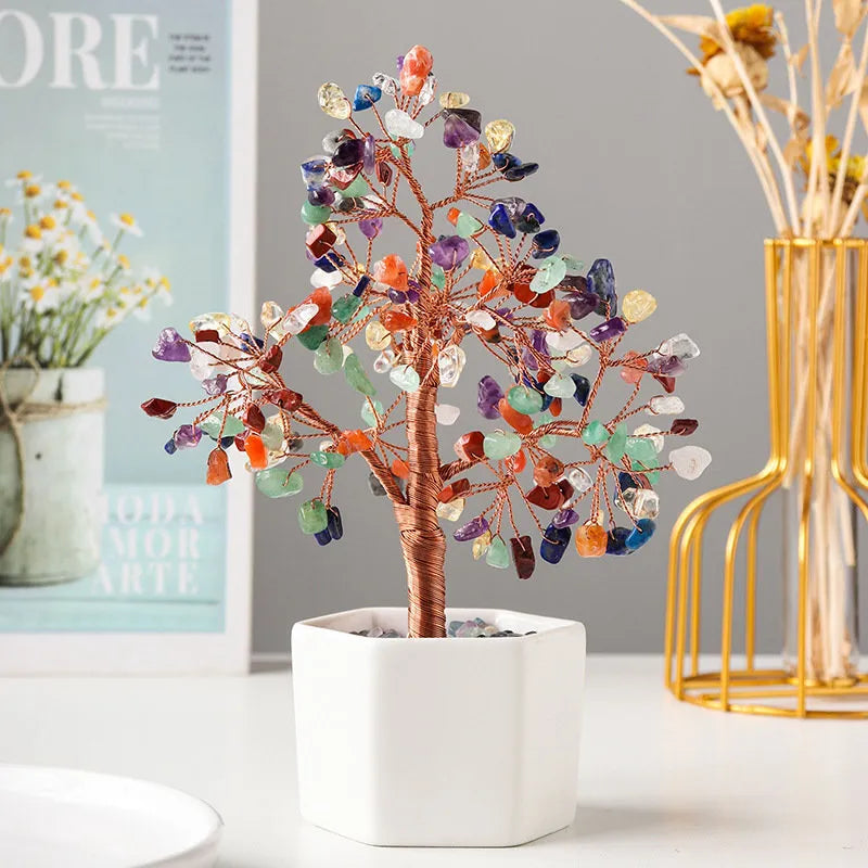 Simplicité – Arbre de Vie en Pierres de 7 Chakras