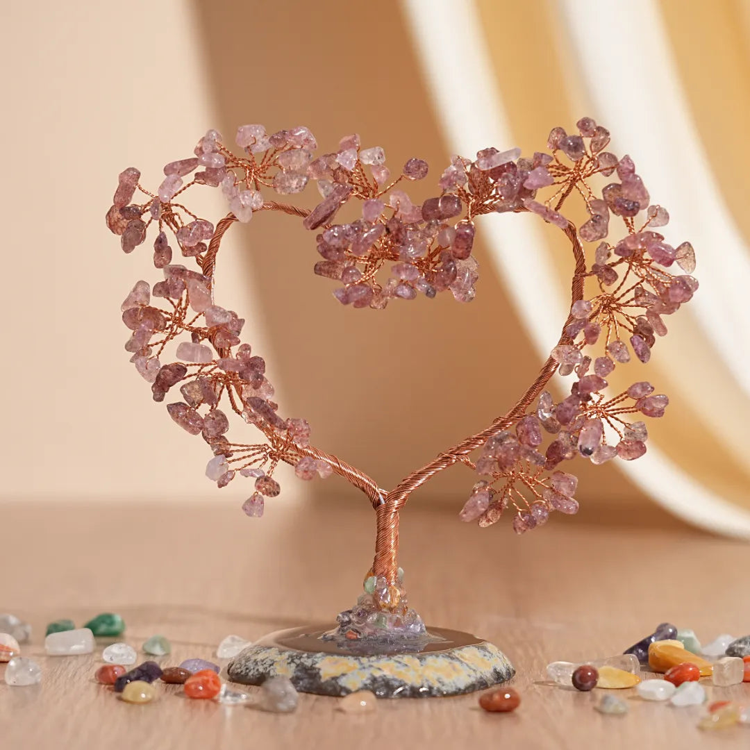 Sérénité Amoureuse - Arbre de Vie en Pierres Naturelles