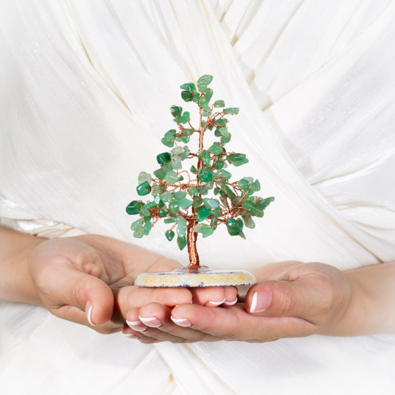 Sérénité - Arbre de Vie en Forme de Sapin Aventurine