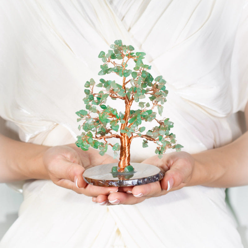 Sérénité - Arbre de Vie en Forme de Sapin Aventurine