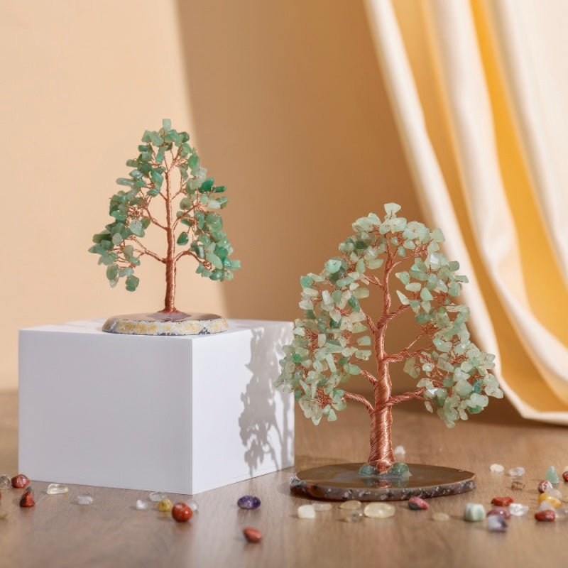 Sérénité - Arbre de Vie en Forme de Sapin Aventurine