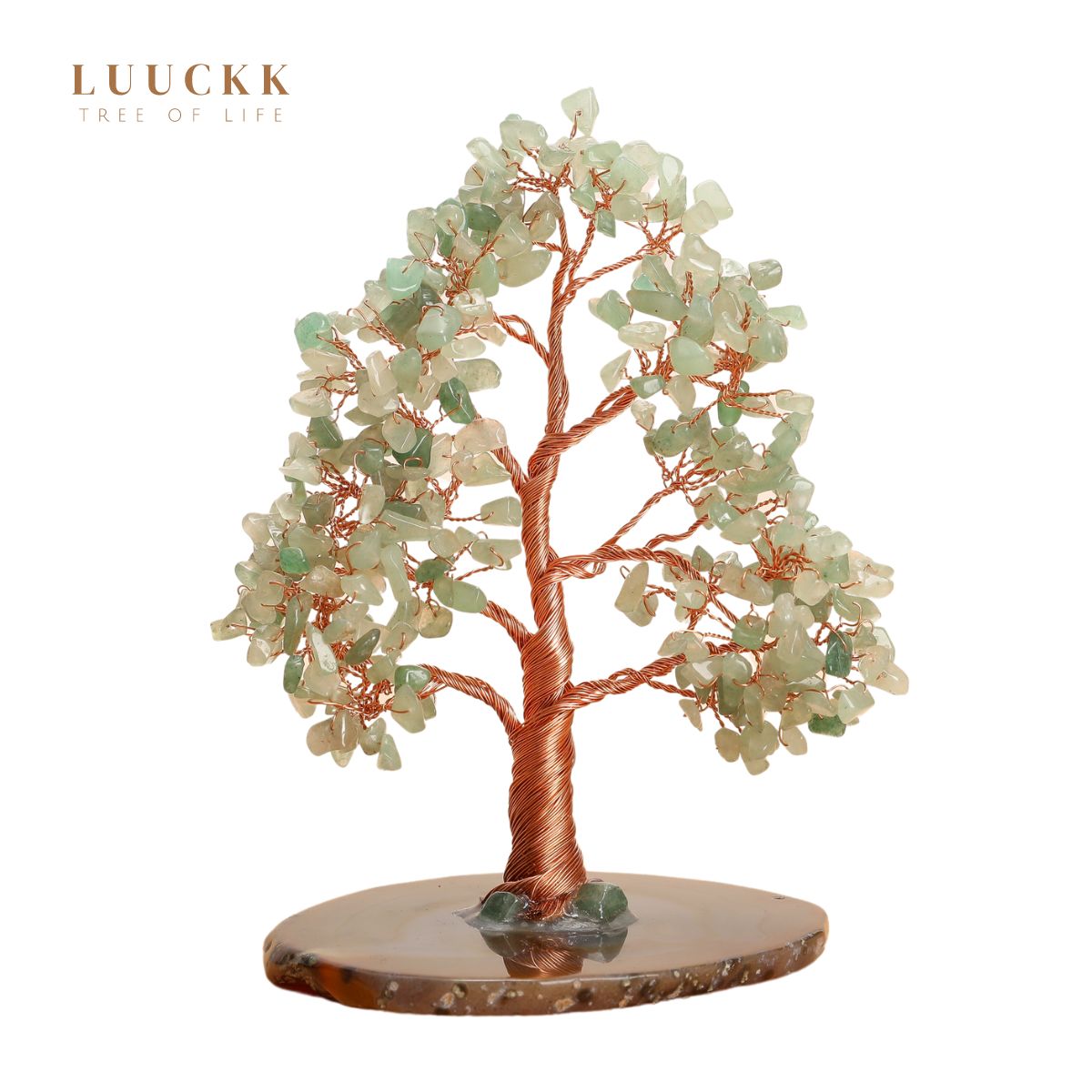 Sérénité - Arbre de Vie en Forme de Sapin Aventurine