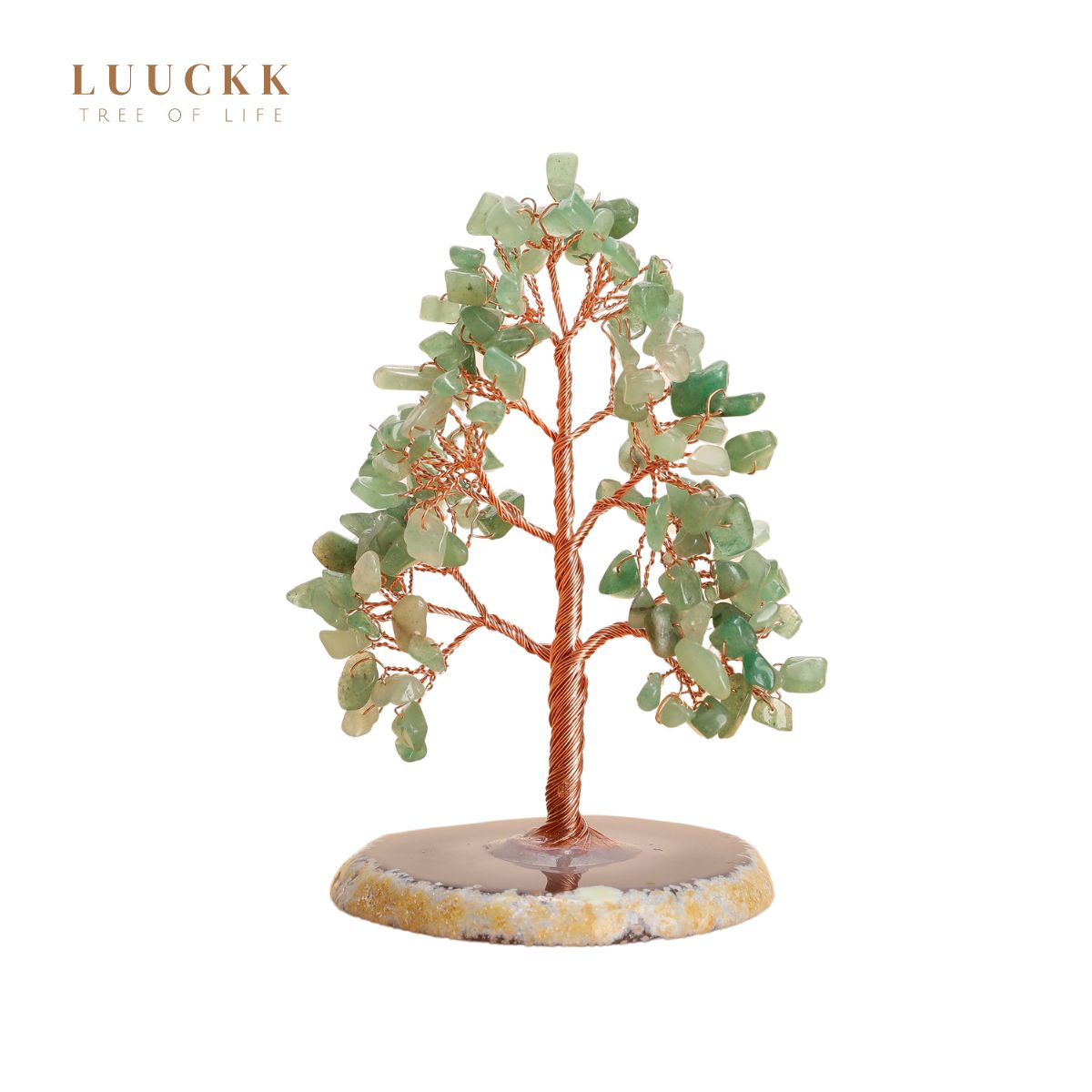 Sérénité - Arbre de Vie en Forme de Sapin Aventurine
