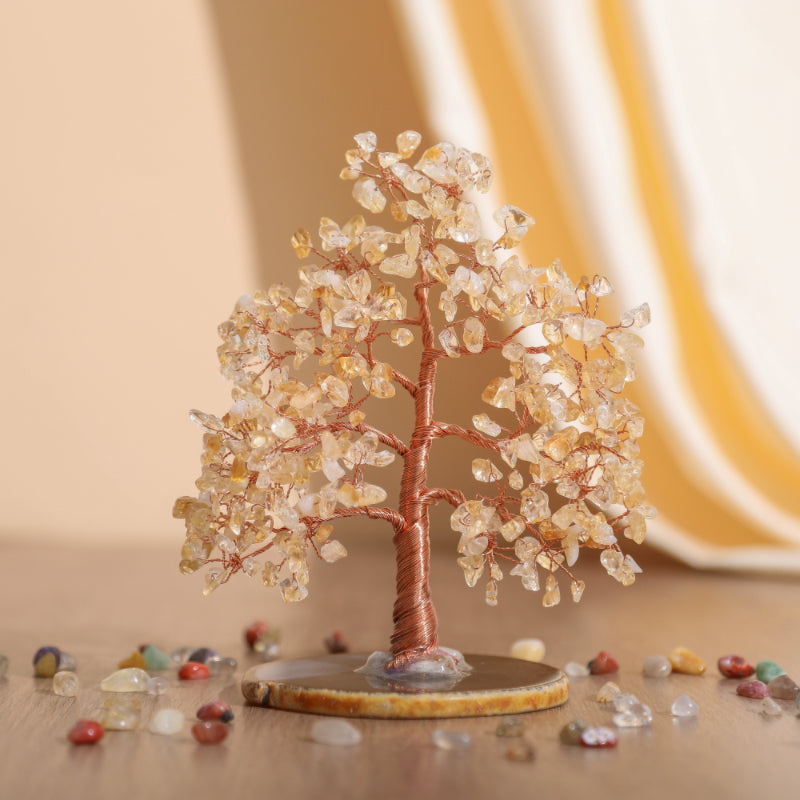 Sérénité - Arbre de Vie en Forme de Sapin Citrine