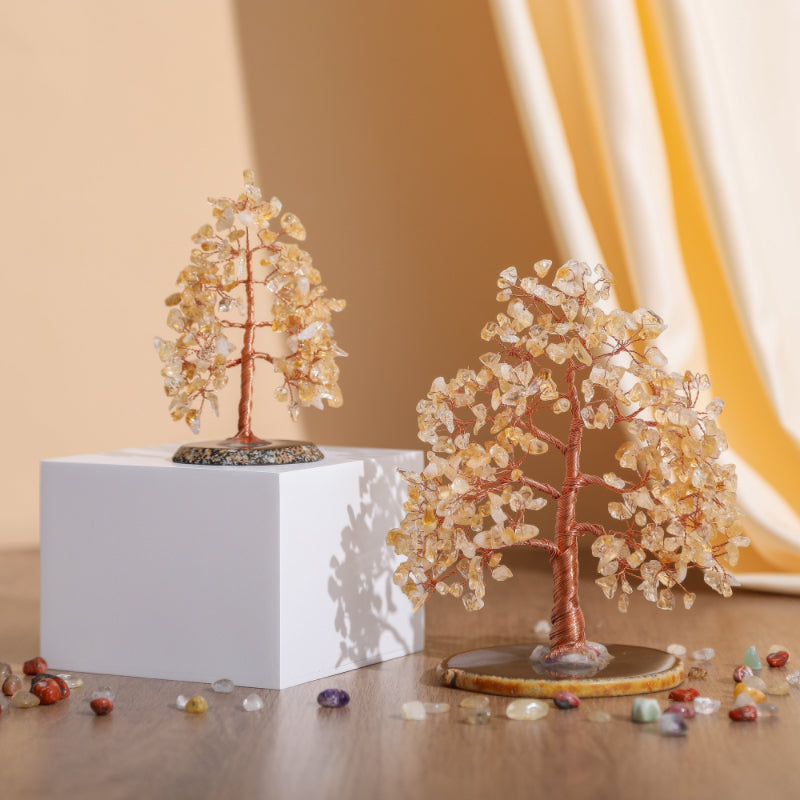 Sérénité - Arbre de Vie en Forme de Sapin Citrine