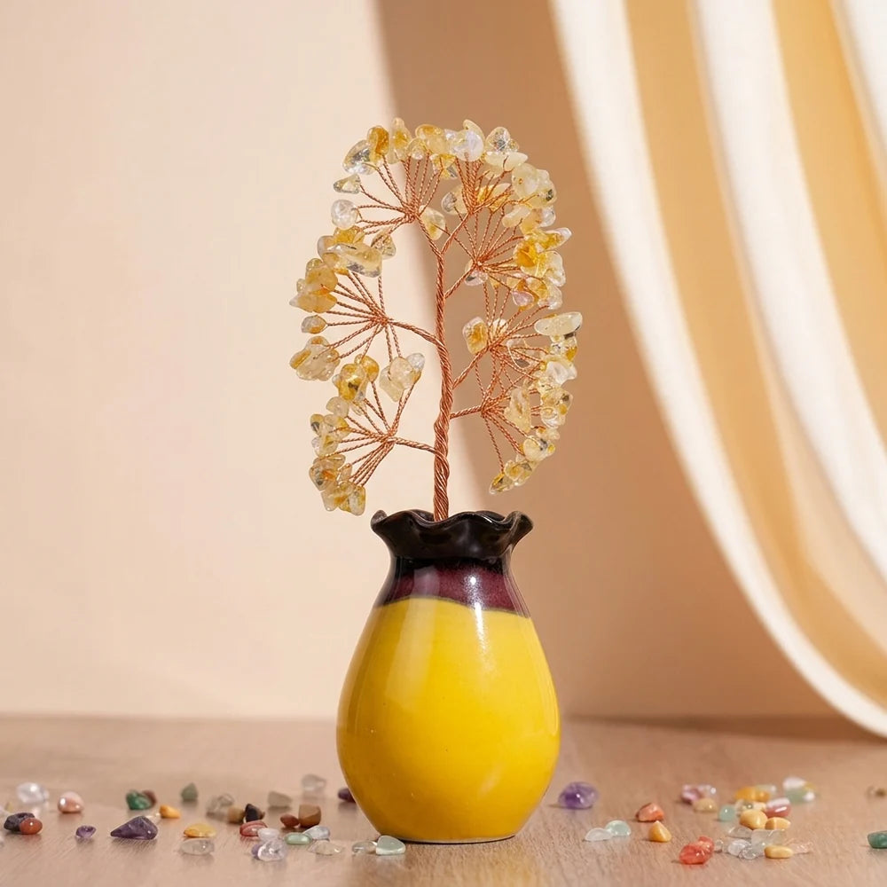 Luminous Radiance - Tree of Life with Natural Stones