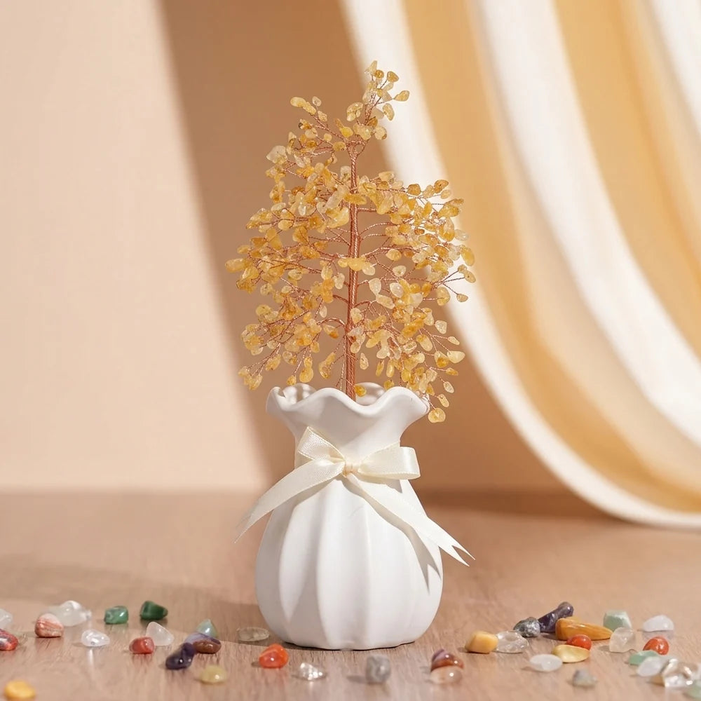 Luminous Balance - Tree of Life in Natural Stones