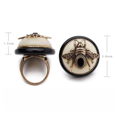 Bague Agate Noire "Reine Noire"