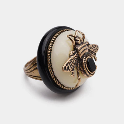 Bague Agate Noire "Reine Noire"