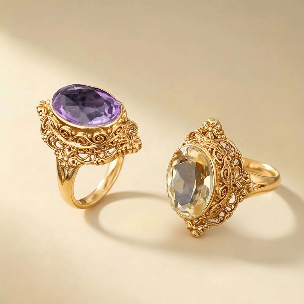 Banda de Amatista o Citrino "Esplendor de Antaño" Plata